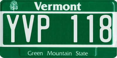 VT license plate YVP118