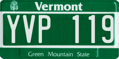 VT license plate YVP119