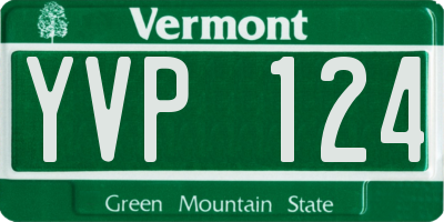 VT license plate YVP124