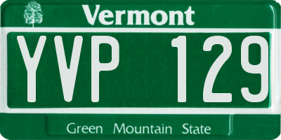 VT license plate YVP129