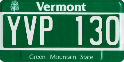 VT license plate YVP130