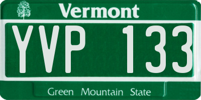 VT license plate YVP133