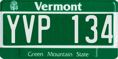 VT license plate YVP134