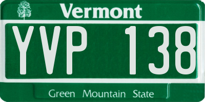 VT license plate YVP138