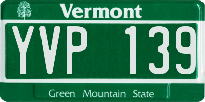 VT license plate YVP139