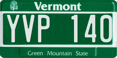 VT license plate YVP140