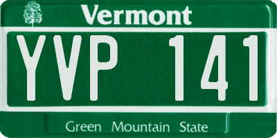 VT license plate YVP141