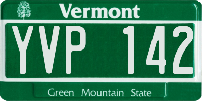 VT license plate YVP142