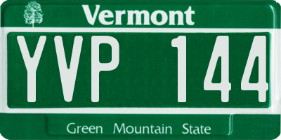VT license plate YVP144
