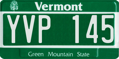 VT license plate YVP145
