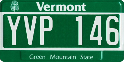 VT license plate YVP146