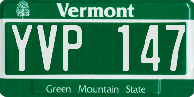 VT license plate YVP147