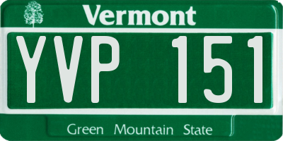 VT license plate YVP151