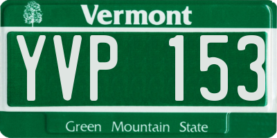 VT license plate YVP153