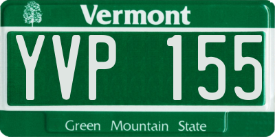 VT license plate YVP155