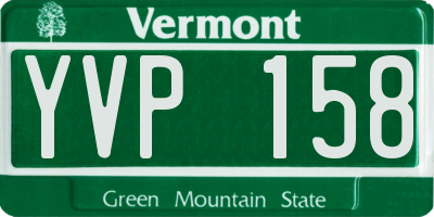 VT license plate YVP158