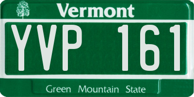 VT license plate YVP161