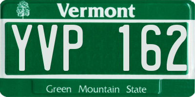 VT license plate YVP162