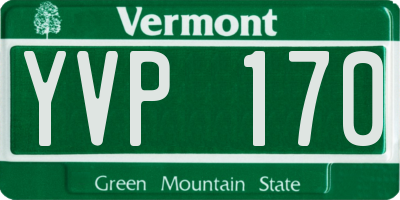 VT license plate YVP170