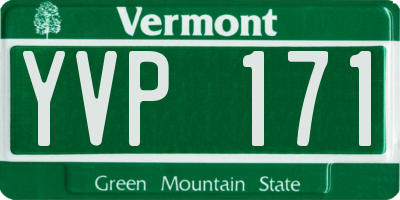 VT license plate YVP171