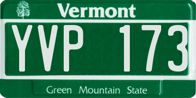 VT license plate YVP173