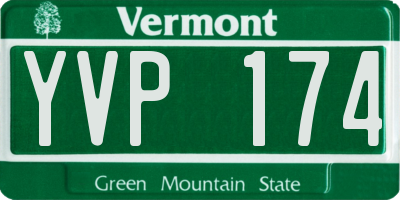 VT license plate YVP174
