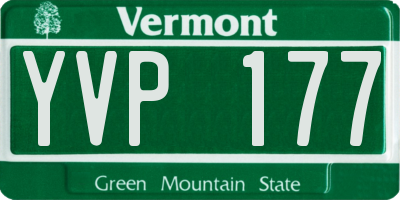 VT license plate YVP177