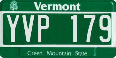 VT license plate YVP179