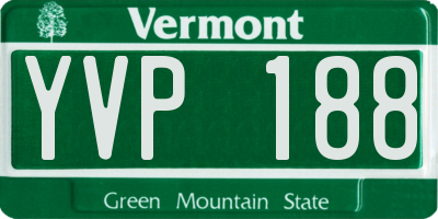 VT license plate YVP188