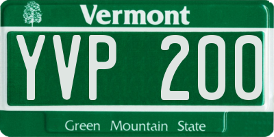 VT license plate YVP200