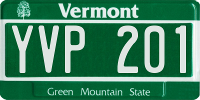 VT license plate YVP201