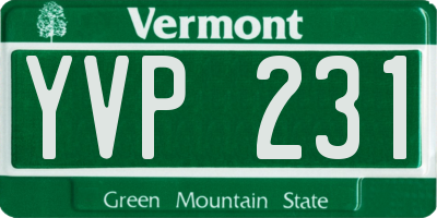 VT license plate YVP231