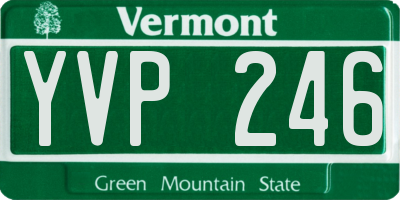 VT license plate YVP246