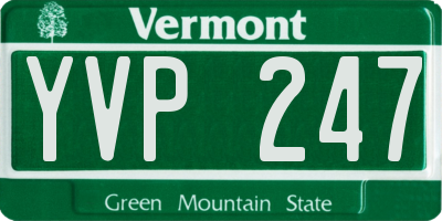 VT license plate YVP247