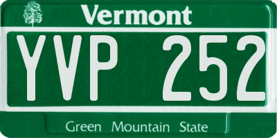 VT license plate YVP252