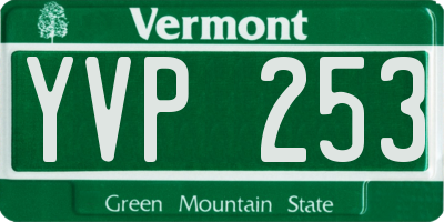 VT license plate YVP253