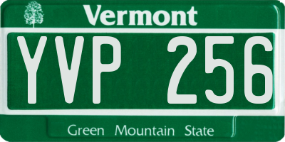 VT license plate YVP256
