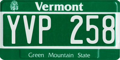 VT license plate YVP258