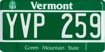 VT license plate YVP259