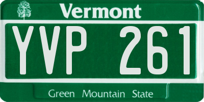 VT license plate YVP261