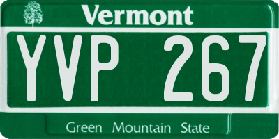 VT license plate YVP267