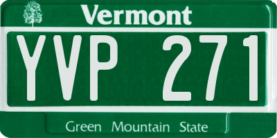 VT license plate YVP271