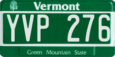VT license plate YVP276