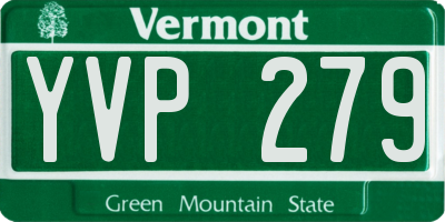 VT license plate YVP279