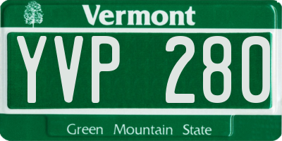 VT license plate YVP280