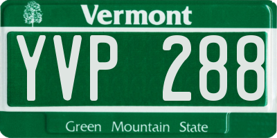 VT license plate YVP288