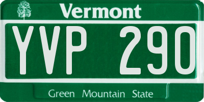 VT license plate YVP290