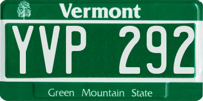 VT license plate YVP292