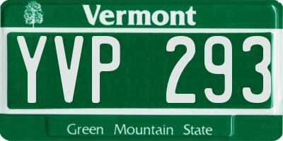 VT license plate YVP293