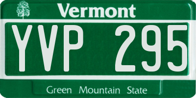 VT license plate YVP295